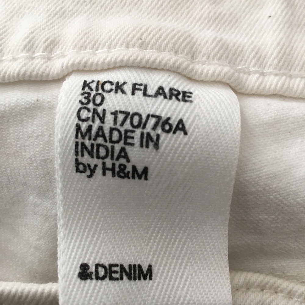 H&M Short fringe hem flared jeans